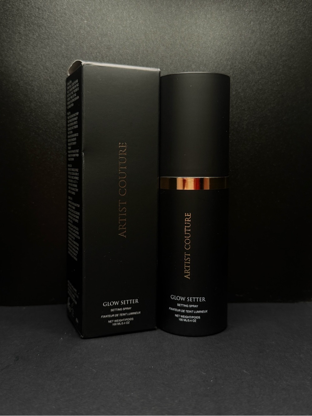 Artist Couture Glow Setter Setting Spray – Black & Gold Accents